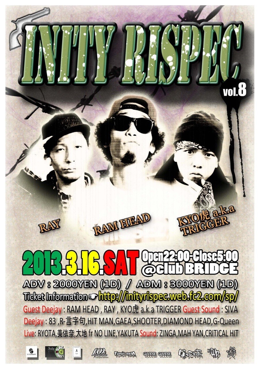 iFLYER: INITY RISPEC vol.8 at CLUB BRIDGE, Nara