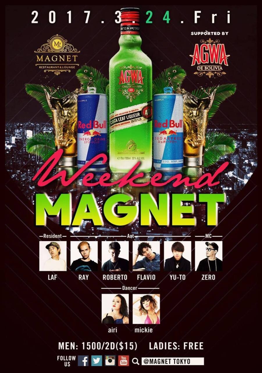 Iflyer Weekend Magnet Agwa Collaboration Party At Night Lounge Magnet Tokyo