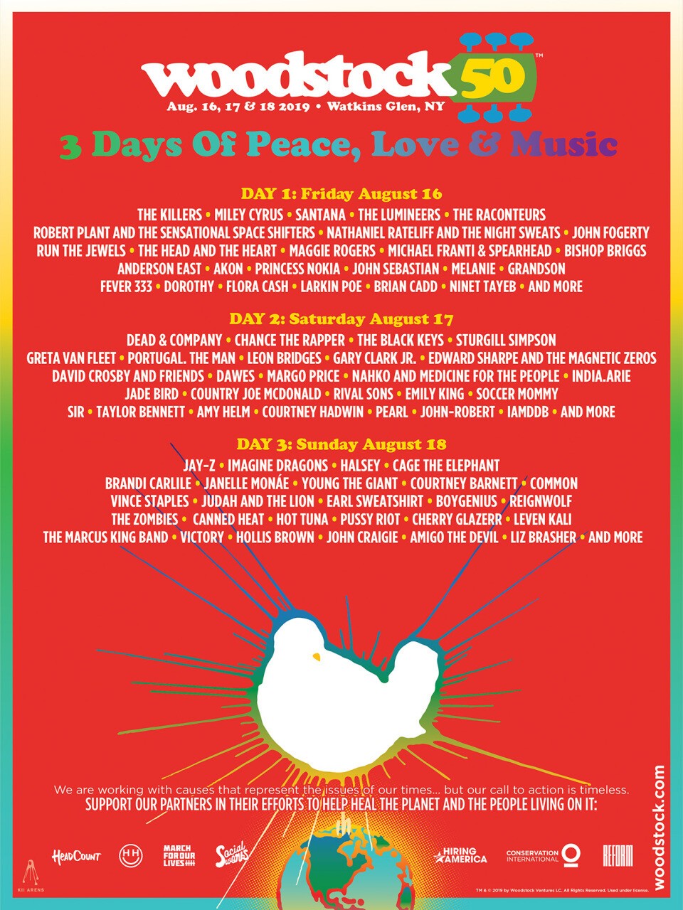 Iflyer 伝説のフェス ウッドストックの50周年を記念したフェス Woodstock 50 がランナップを発表