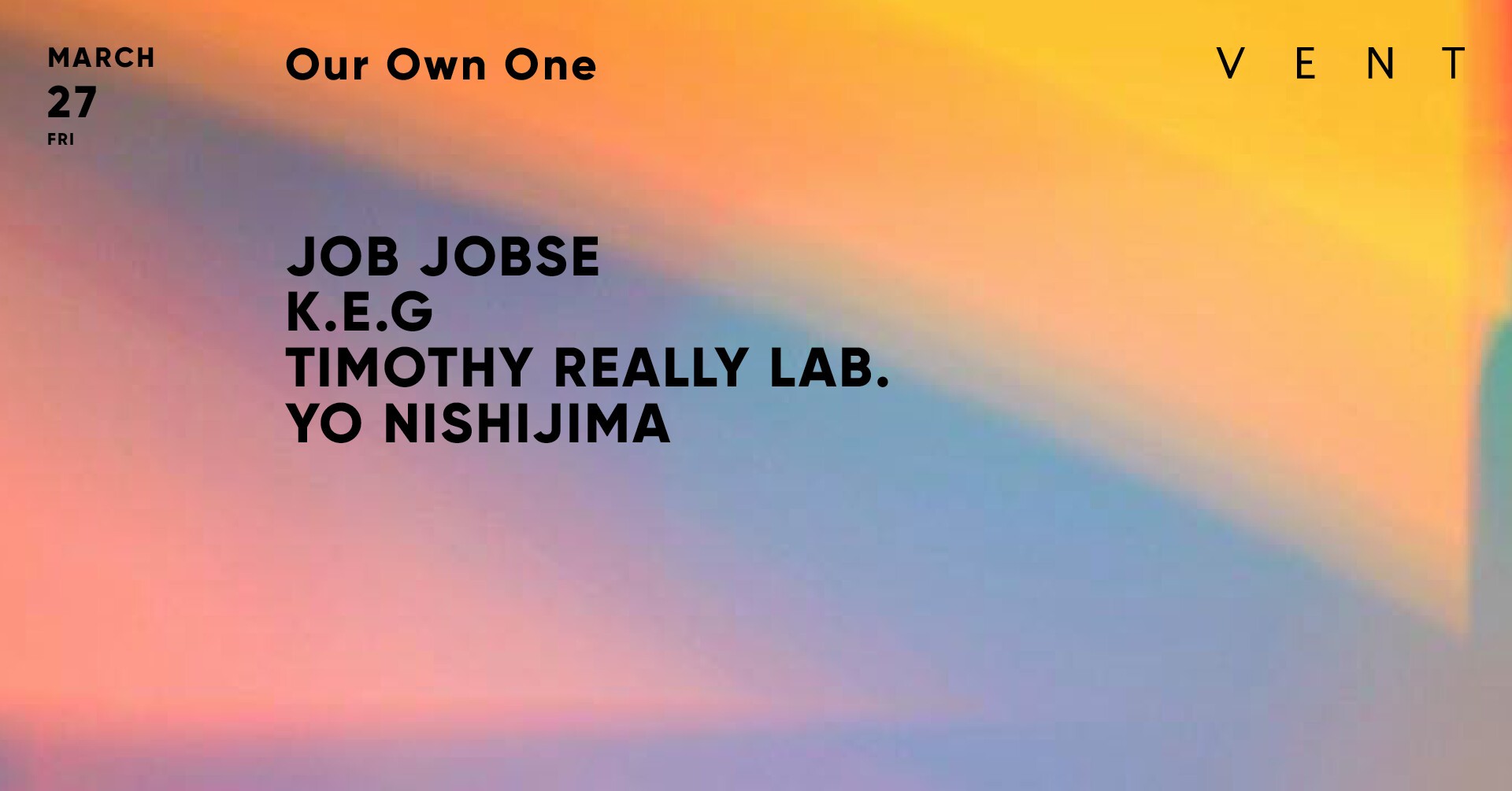Job Jobse at Our Own One