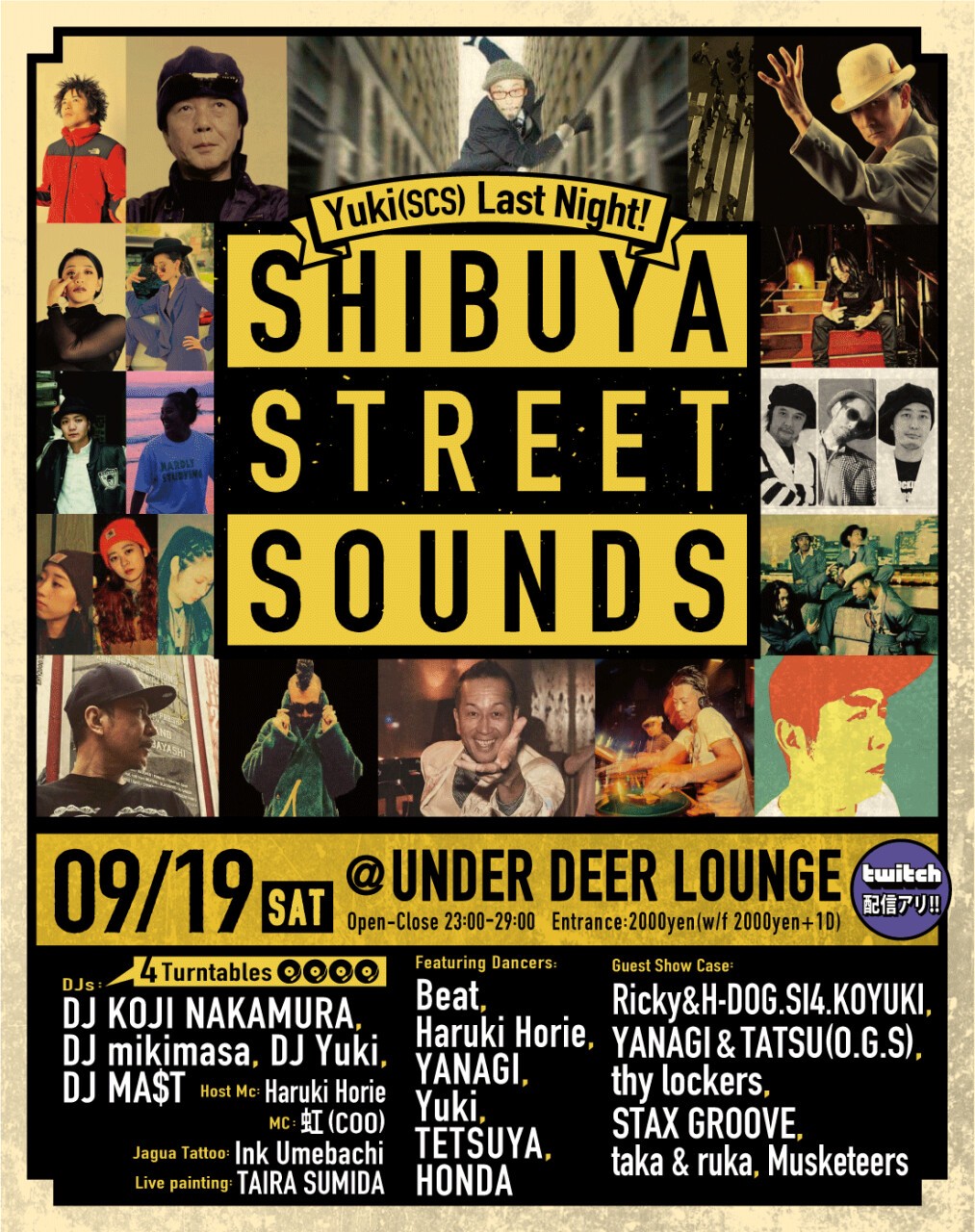 Iflyer Shibuya Street Sounds Yuki Scs Last Night At Under Deer Lounge Tokyo