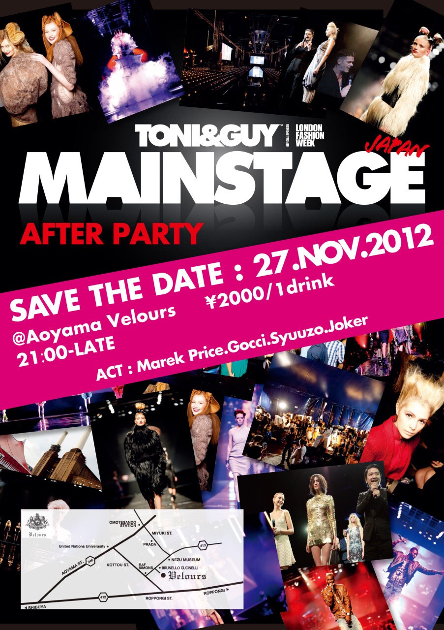 Iflyer Toni Guy Mainstage Japan After Party At Velours Tokyo