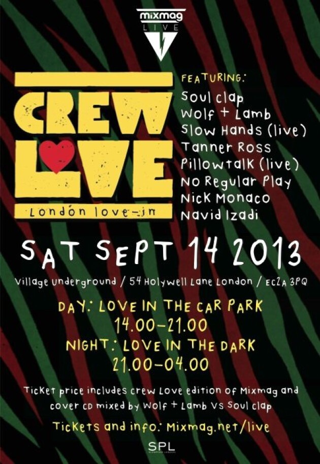 Iflyer Mixmag Live Presents Crew Love With Soul Clap Wolf Lamb Village Underground London iflyer