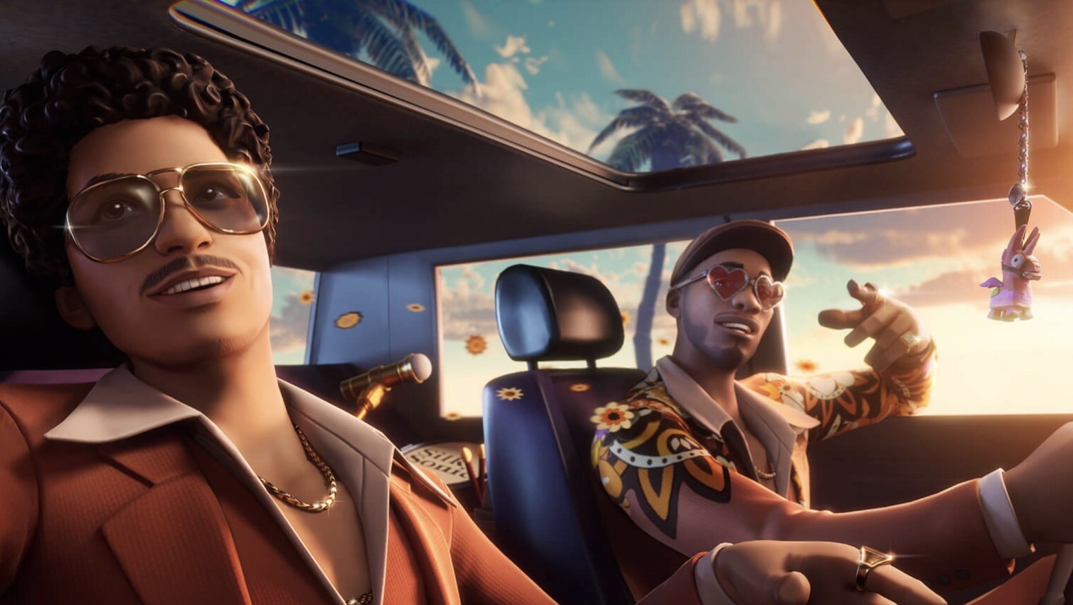 Iflyer ブルーノ マーズとアンダーソン パークによるデュオsilk Sonic シルク ソニック ゲームfortnite フォートナイト の アイコンシリーズに登場 超ファンキーに踊る